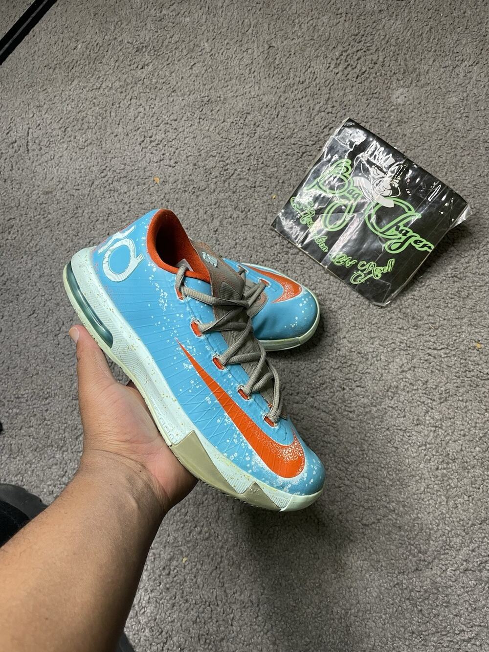 Size 9- Nike KD 6 Maryland Blue Crab 2013 Gamma Blue Grey Teal 599424 40